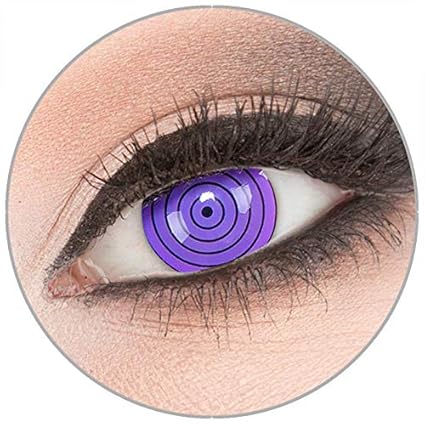 Farbige 'Violet Rinnegan' Kontaktlinsen von 'Evil Lens' zu Fasching Karneval Halloween 1 Paar violette Crazy Fun Kontaktlinse