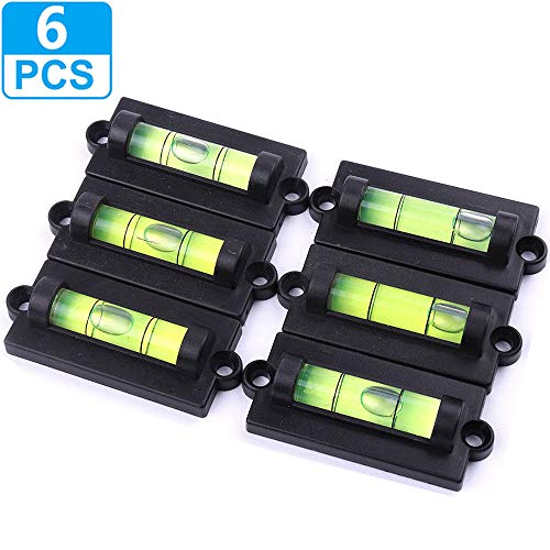 LudoPam Standard Levels Mini Bubble Spirit Level for RV, Travel Trailer, Camper, Tripod, Phonograph, Turntable, 6 Pack