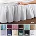 Collections Etc Wrap Around Bed Skirt, Easy Fit Elastic Dust Ruffle, Gold, Queen/King