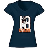 Caleb 18 Williams Chicago Ladies V-Neck Shirt T-Shirt