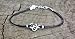 Om anklet, dainty black cord anklet with silver Om charm, ankle bracelet, gift for her, minimalist jewelry, beach, yoga, hindu, summer