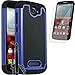 Alcatel OneTouch Fierce 2 / Pop Icon A564C, COVRWARE® 3 in 1 Bundle - Armor Defender Series Protective Case [Free HD Film & Aluminum Sensitive Cap Stylus Pen] - Blue