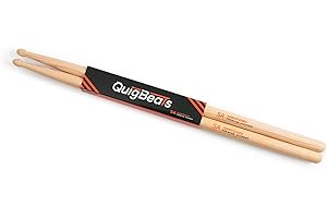 CONSDAN QuigBeats Drum Sticks, Premium Hickory 5A Drumsticks, Pitch Matched Drumsticks for Adults & Kids 5A 1 Pair - A