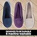 Dearfoams Women's Microfiber Velour Closed Back Slipper
