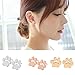 RoseSummer Dogpaw Earring Silver Plated Dog Paw Print Ear Studs Dog Lovers Jewelry (gold)