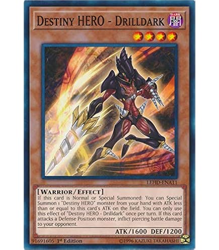 Amazon.com: Yu-Gi-Oh! - Destiny Hero - Dreamer - LEHD-ENA13 - Common - 1st  Edition - Legendary Hero Decks