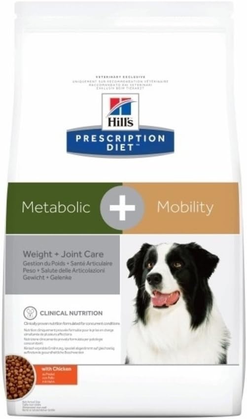Hill's Prescription Diet Dog Weight + Food Croquet Joint Health for Dog Chicken 4 kg, 4 kg (Pack of 1)