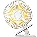 Clip On Desk Fan with Night Light, ICODE Sports Baby Stroller Fan USB Rechargeable Personal Portable Mini Fan,360° Rotation,2000mAh Battery