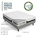 LUCID 10 Inch Hybrid Memory Foam Infused with Bamboo Charcoal and Aloe Vera-Encased Spring Support-Medium Firm Feel-Motion Isolation Mattress, King, White&grey