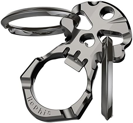 Ponas Skull keychain with Bottle Opener for Men,Women(Gun Black)