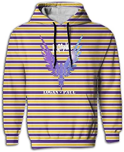 WeiGo Hoodies Men's Logan Pual Maverick Logo Pullover Graphic Athletics Sweatshirt Drastring Hoodies - Full 3D Printed With 2 Pockets