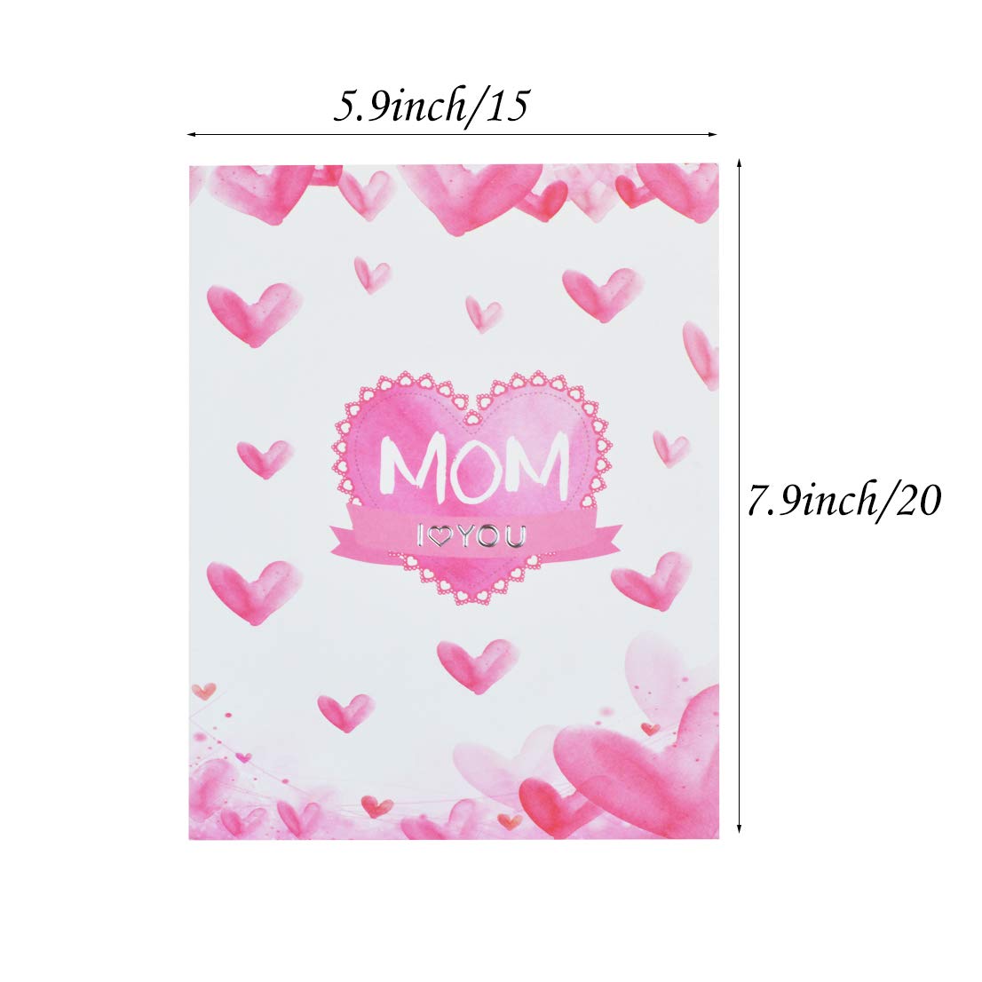 Tongcloud Carnation Blossom Pop Up Cards, Mother\'s Day Card,3D cards with Envelope Sticker for Mother\'s Day,Mother’s Gifts