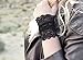 Lace Wrist Cuff Bracelet (Black) Stretch for Women