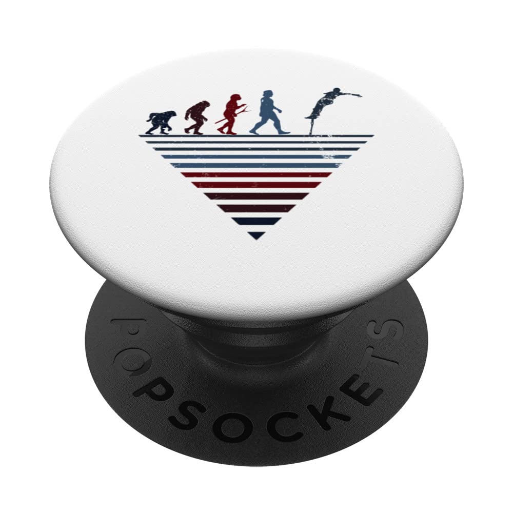 Human Evolution - Player Vintage Bungy Jumping PopSockets Swappable PopGrip