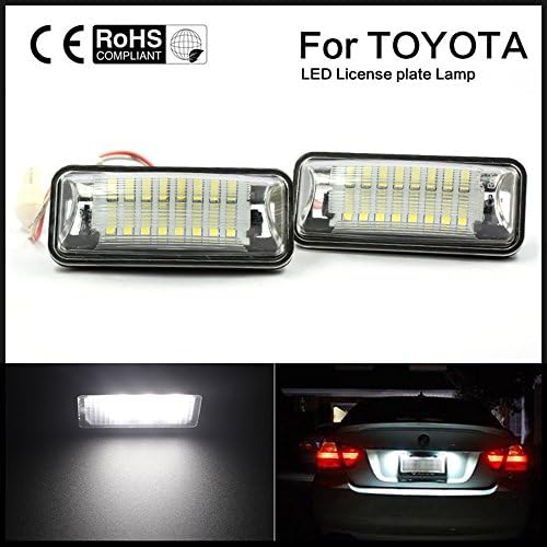 LEIHUANG Subaru BRZ Scion FR-S Toyota FT-86 GT86 White LED License Plate Lights 6000K
