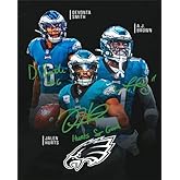 Ikonic Fotohaus Jalen Hurts AJ Brown Devonta Smith Signed Photo Autograph Print Wall Art Home Decor