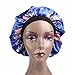 Qhome Luxury Wide Band Satin Bonnet Cap Comfortable Night Sleep Hat Hair Loss Cap