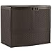 Suncast 195 Gallon Resin Outdoor Patio Storage Box with Top Lid, Java