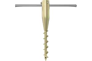 DAKEPOLE Patio Ground Beach Sand Umbrella Anchor,Rust Free Outdoor Beach Sand Umbrella Base with Ground Anchor Screw for Sun Protection, Shade,Universal Fits Flag Pole Umbrella Holder Stand