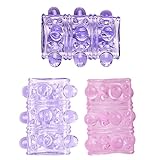 Elisel Beaded Elastomer Cock Rings Super Stretchy Comfortable Long Lasting Erection Enhancers 3pcs