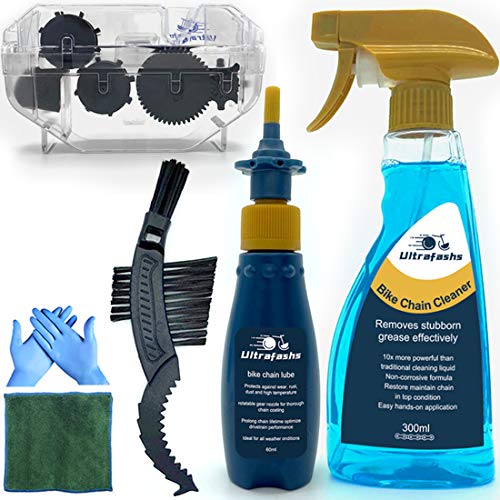 Ultrafashs Bike Chain Oil and Cleaner Set with Bicycle Degreaser Biodegradable,Wet Lubricant