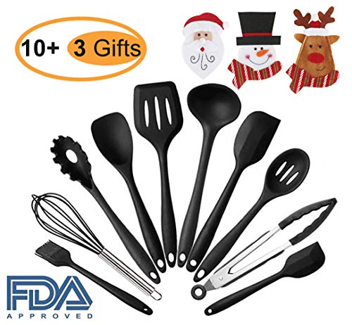Silicone Kitchen Utensil Set - Heat-Resistant Cooking Utensils Non-Stick Rubber Utensils Spatula Set Cookware Set 10 Piece Cooking Tools
