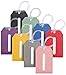 Toughergun Faux Leather Luggage Tags (Multi-color 8 pcs set)