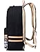 Leaper Casual Canvas Backpack School Bags Travel Bag Laptop Bag Water Blue-Deer