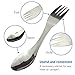 Individual Camping Spork – Spoon Fork Knife Dinnerware Camp Cooking Utensil – Set of Single Spork With Carry Pouch