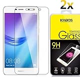 [2 Pack] Khaos for Huawei Y5 2017 HD Clear Tempered Glass Screen Protector with Lifetime Replacement Warranty