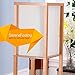 Brightech - Maxwell Shelf Floor Lamp - Modern Mood Lighting for your Living Room and Bedroom - Shade Diffused Light Source with Open-Box Shelves - Natural Wood