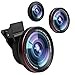 Cell Phone Camera Lens,0.6X Super Wide Angle Lens&15X Macro Lens, 2 in 1 Clip-on Professional HD iPhone Camera Lens Kit for iPhone X/8/7/6S/6s plus/6/5S,iPad Air,Samsung,Android Smartphones,Tablet