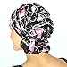 Delia By Chemo Beanies,Black Floral,One Size