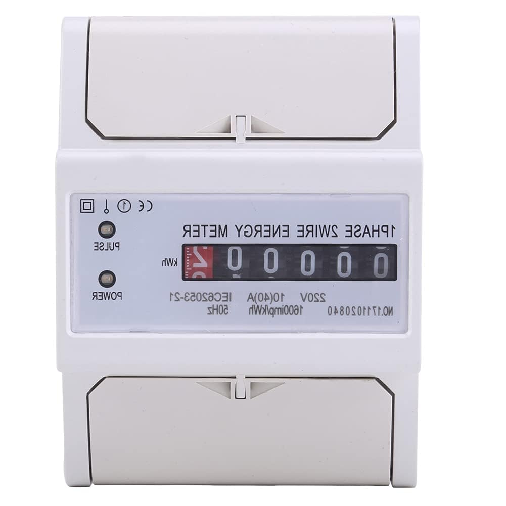 6-Digit Electric Meter 1 Phase 2 Wire KWh Meter Electricity Sub Meter Electricity DIN Rail Electronic Energy Meter 10A