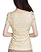 ZANZEA Women Sexy Lace Chiffon Short Sleeve Flowers Blouse Tops