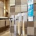 ADAN HEALTH 5PCS Holder for Toothbrush, Toothpaste, Razor, Bathroom Wall Mounted Holder, Bathroom Organize Holder Hooks, Adhesive Stainless Steel Stands (5)