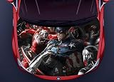 Superhero Captain America Full Color Car Hood Vinyl, Car Vinyl Graphics gc 1159