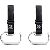 NovaAID Senior 2 PCS Wheelchair Hook Hanging, for Walker, Rollator, Electric Scooter Wheelchairs (Black)