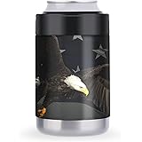 Extremus Temps Can Cooler, 12oz Stainless Steel Double Wall Vacuum Insulated Can Cooler – Iconic Laser Printed Designs - Stai