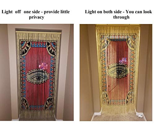 Tachilc Bamboo Beaded Curtain For Doorway Boho Beaded