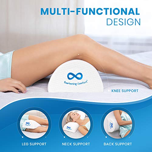 Pillow for Legs Pure Memory Foam Half Moon Pillow Everlasting Comfort