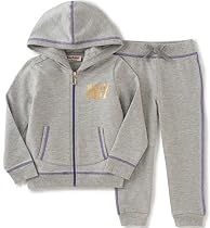 Juicy Couture Baby Girls' 2 Piece Hooded Jacket and Jog Pant Set, Gray, 3-6 Months