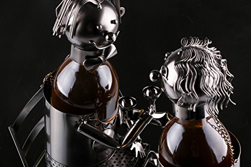 image for Gotega Clever Creations Couple Wine Bottle Holder Premium Metal Design