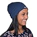 Satin Life Elastic Band Women's Soft Slouchy Satin Lined Hat Beanie Cap (Navy)