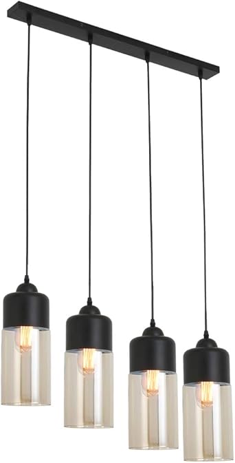 Pendelleuchte Esszimmer Design 4x Industrielle Metall Glas Vintage Led Pendelleuchte Hangeleuchte Hohenverstellbar Fur E27 Leuchtmittel Fur Wohnzimmer Esszimmer Keller Untergeschoss Usw Amazon De Beleuchtung
