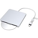 VersionTECH. USB C Type-c Ultra Slim External DVD Drive/Burner/Optical Drive CD RW DVD RW Superdrive Disc Duplicator Compatib