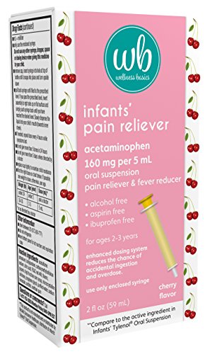 Wellness Basics Infants' Pain & Fever Relief Acetaminophen Liquid, Cherry, 2 Fluid Ounce