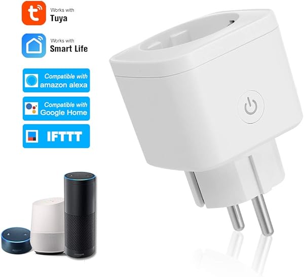 Galapare Enchufe Inteligente WiFi Control Remoto inalmbrico Enchufe Adaptador de Carga Smart Home Toma de Corriente Smart Timer Compatible con Amazon Alexa y para Google Home IFTTT Home Plug