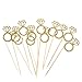 Mtlee Cupcake Topper Gold Glitter Mini Diamond Ring Cakes Toppers (35 Pack)