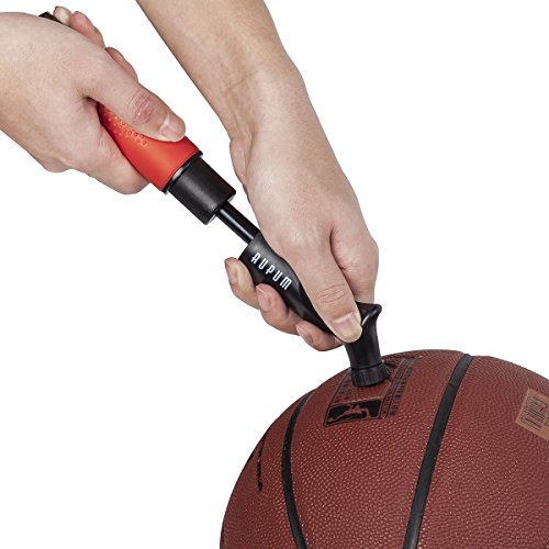 Dual Action Ball Pump with 6 Standard Needles by RUPUM, Free Cloth Storage Pouch, Perfect for Basketball, Soccer, Volleyball, Football and other Sport Balls Inflation